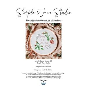 Create the Life you Love Motivational Quote - Counted Cross Stitch Kit